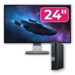 Pachet Calculator Second Hand DELL OptiPlex 5060 Mini PC, Intel Core i5-8500T 2.10-3.50GHz, 16GB DDR4, 512GB SSD + Monitor 24" NewTechnology Media