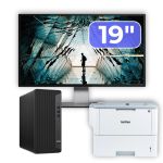 Pachet Calculator Second Hand HP EliteDesk 800 G6 Tower, Intel Core i5-10400F 2.90 - 4.30GHz, 16GB DDR4, Placa Video AMD Radeon R7 430 2GB, 256GB SSD + Monitor 19" &amp; Imprimanta Brother HL-L6300DW NewTechnology Media
