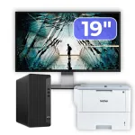 Pachet Calculator Second Hand HP EliteDesk 800 G6 Tower, Intel Core i5-10400F 2.90 - 4.30GHz, 16GB DDR4, Placa Video AMD Radeon R7 430 2GB, 256GB SSD + Monitor 19" &amp; Imprimanta Brother HL-L6300DW NewTechnology Media