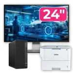 Pachet Calculator Second Hand HP EliteDesk 800 G6 Tower, Intel Core i5-10400F 2.90 - 4.30GHz, 16GB DDR4, Placa Video AMD Radeon R7 430 2GB, 256GB SSD + Monitor 24" &amp; Imprimanta Brother HL-L6300DW NewTechnology Media