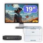 Pachet Calculator Second Hand HP Elitedesk 800 G2 Mini PC, Intel Core i7-6700T 2.80GHz, 16GB DDR4, 512GB SSD + Monitor 19" &amp; Imprimanta Brother HL-L6300DW NewTechnology Media