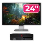 Pachet Calculator Second Hand LENOVO ThinkCentre M910s SFF, Intel Core i5-6500T 3.20GHz, 16GB DDR4, 256GB SSD + Monitor 24" NewTechnology Media