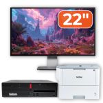 Pachet Calculator Second Hand LENOVO ThinkCentre M910s SFF, Intel Core i5-7500 3.40GHz, 16GB DDR4, 512GB SSD + Monitor 22" &amp; Imprimanta Brother HL-L6300DW NewTechnology Media