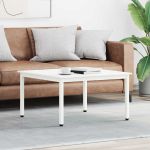 Masă de cafea Alb 80 x 80 x 45 cm Lemn de pin masiv GartenMobel Dekor