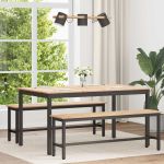 Masă de dining natural 150 x 90 x 75 cm Lemn de pin masiv GartenMobel Dekor