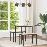 Masă de dining natural 60 x 60 x 75 cm Lemn de pin masiv GartenMobel Dekor