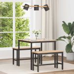 Masă de dining natural 80 x 80 x 75 cm Lemn de pin masiv GartenMobel Dekor