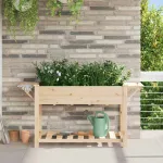 Vază pentru Grădină Bej 155 x 59 x 76,5 cm Lemn de Brad Solid GartenMobel Dekor