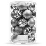 Set globuri de Craciun, 20 bucati, 5 modele, 6cm, argintiu Household NewTrend