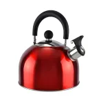 Ceainic metalic – roșu, 2,5 L, cu fluier Handy KitchenServ