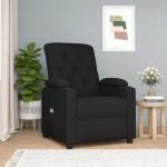 Fotoliu de masaj, negru, țesătură GartenMobel Dekor