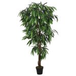 Arbore de mango artificial 1050 de frunze 200 cm verde GartenMobel Dekor
