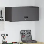 Dulap de perete pentru garaj Negru 80 x 33 x 35 cm GartenMobel Dekor