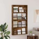 Raft pentru reviste 2 pcs Stejar fumuriu 80 x 12 x 70 cm GartenMobel Dekor