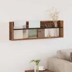 Raft pentru reviste Lemn vechi 100 x 12 x 30 cm Lemn compozit GartenMobel Dekor