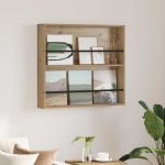 Raft pentru reviste cu raft Stejar Artizanal 80 x 12 x 70 cm GartenMobel Dekor