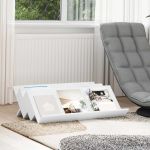 Dulap lateral cu raft Alb 90 x 57,5 x 42 cm Lemn compozit GartenMobel Dekor