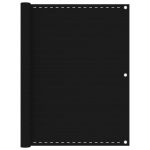 Paravan de balcon, negru, 120x600 cm, HDPE GartenMobel Dekor