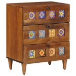 Dulap de noapte Maro 50 x 33 x 60 cm Lemn de mango solid GartenMobel Dekor