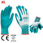 TOTAL - MANUSI DE PROTECTIE - NITRIL + TEXTIL - XL PowerTool TopQuality