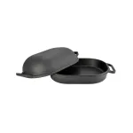 Tigaie/vas pentru gătit din fontă emailată – conică, negru mat (pentru rață sau pâine) Handy KitchenServ