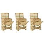 Compostor grădină din șipci 3 buc. 80x50x100 cm lemn pin tratat GartenMobel Dekor