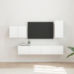 4 pcs Alb lucios GartenMobel Dekor