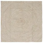 Covor Natural și Alb 120 x 120 cm Iută GartenMobel Dekor