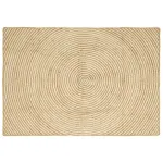 Covor Natural și Alb 140 x 200 cm Iută GartenMobel Dekor