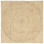 Covor Natural și Alb 160 x 160 cm Iută GartenMobel Dekor