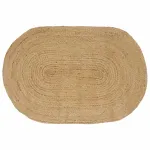 Covor Natural și Negru 300 x 300 cm Iută GartenMobel Dekor