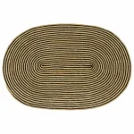 Covor Natural și Negru 100 x 152 cm Iută GartenMobel Dekor