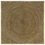 Covor Natural și Negru 120 x 120 cm Iută GartenMobel Dekor