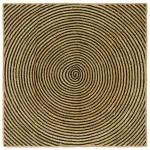 Covor Natural și Negru 120 x 120 cm Iută GartenMobel Dekor