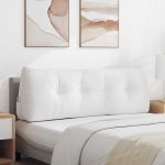 Perna pentru spate Alb 140 x 24 x 50 cm țesătură GartenMobel Dekor