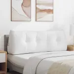 Perna pentru spate Alb 140 x 24 x 50 cm țesătură GartenMobel Dekor