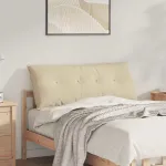 Perna pentru spate Crem 120 x 50 cm Țesătură din microfibră GartenMobel Dekor