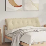 Perna pentru spate Crem 160 x 50 cm Țesătură din microfibră GartenMobel Dekor