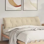 Perna pentru spate Crem 180 x 50 cm Țesătură din microfibră GartenMobel Dekor