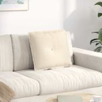 Perna pentru spate Crem 50 x 45 cm Țesătură din corduroy GartenMobel Dekor