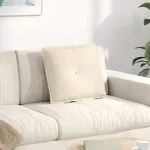 Perna pentru spate Crem 50 x 45 cm Țesătură din corduroy GartenMobel Dekor