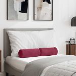 Perne Bolster 2 pcs Roșu Vin Ø 15 x 40 cm Țesătură din corduroy GartenMobel Dekor
