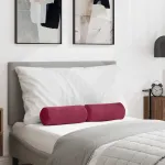 Perne Bolster 2 pcs Roșu Vin Ø 15 x 40 cm Țesătură din corduroy GartenMobel Dekor