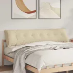 Perna pentru spate Crem 200 x 50 cm Țesătură din microfibră GartenMobel Dekor