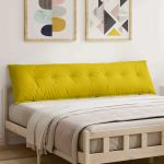 Perna pentru spate Galben 200 x 50 cm Țesătură din corduroy GartenMobel Dekor