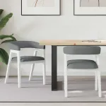Scaune de dining 2 pcs Alb 54 x 57 x 73 cm GartenMobel Dekor