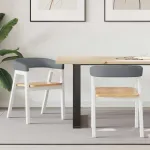 Scaune de dining 2 pcs Alb 54 x 57 x 73 cm GartenMobel Dekor