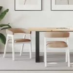 Scaune de dining 2 pcs Alb 54 x 57 x 73 cm GartenMobel Dekor