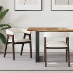 Scaune de dining 2 pcs Maro deschis 54 x 57 x 73 cm GartenMobel Dekor