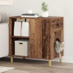 Casa pentru pisici Lemn vechi 72 x 42.5 x 70 cm Lemn compozit GartenMobel Dekor